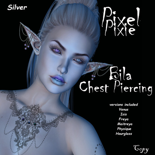 PP~Bila~Chest Piercing~Silver