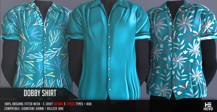 HEVO - Dobby Shirt Green B.