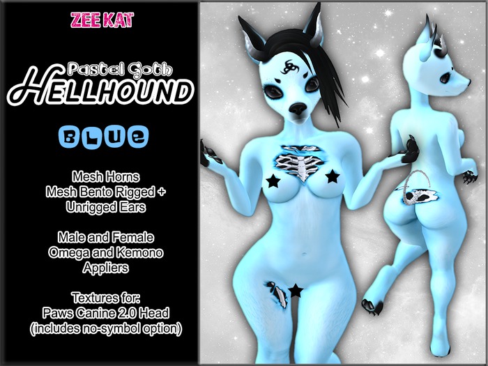 ::Zee Kat:: PastelGoth Hellhound - Blue