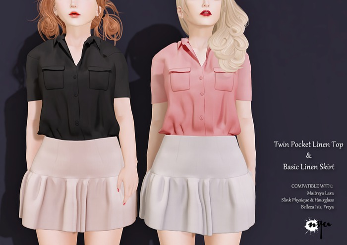 NYU - Basic Linen Skirt, DEMO