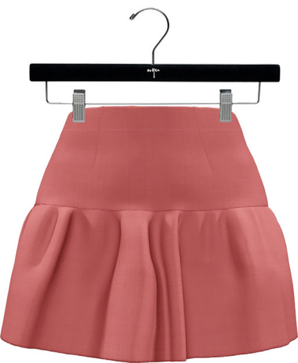 NYU - Basic Linen Skirt, Coral
