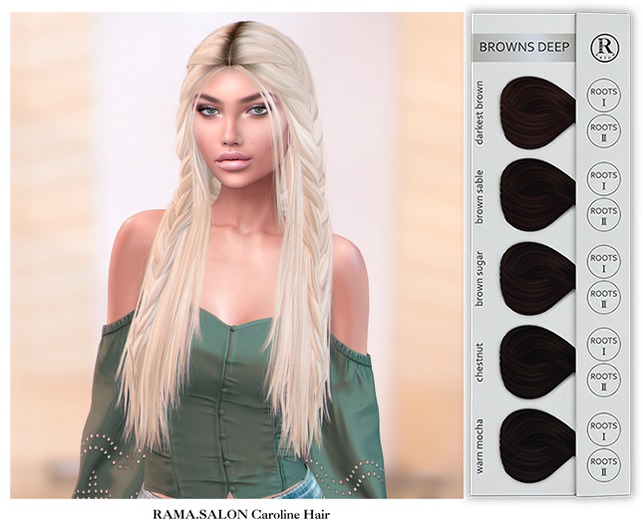RAMA.SALON - Caroline Hair 'BROWNS DEEP'