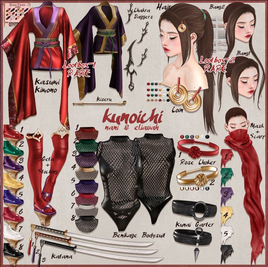 nani&eliavah - kunoichi - geta+stocking set 5 [maitreya]