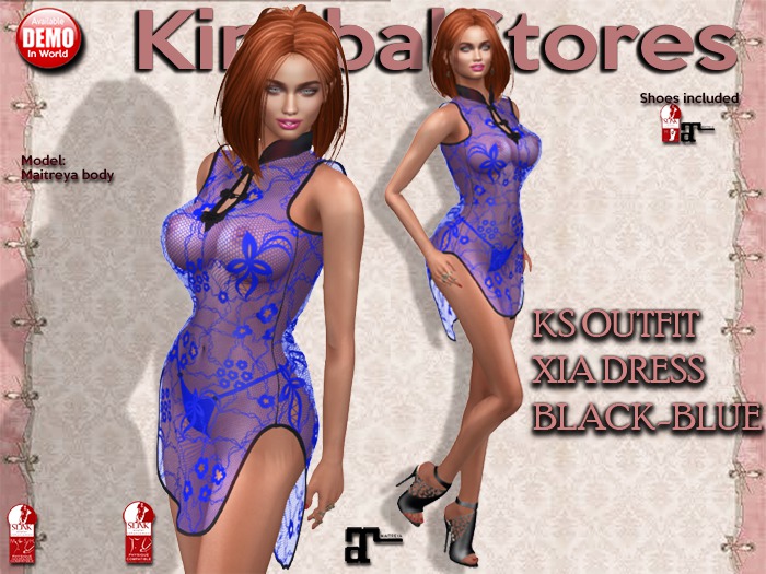 150 KS OUTFIT XIA DRESS BLACK/BLUE