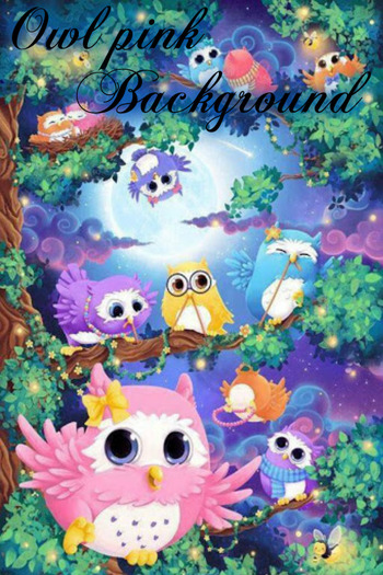 Owls pink background