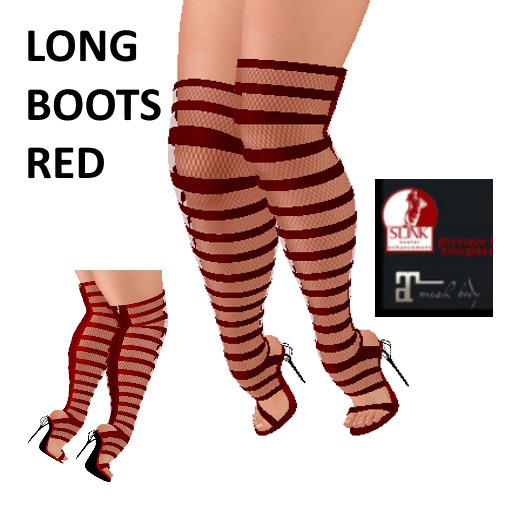 LD LONG BOOTS RED