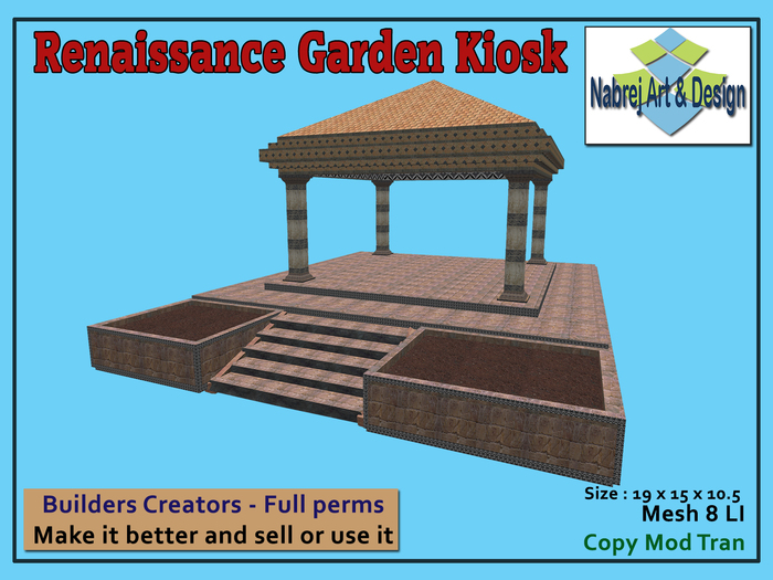 Renaissance Garden Kiosk  Full perms