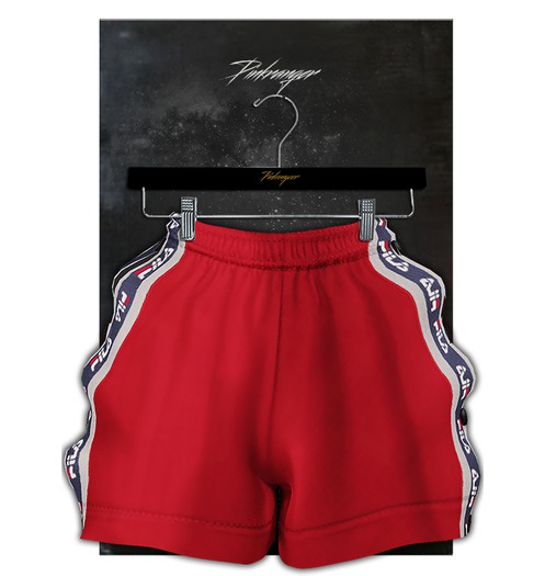 PINKRANGER. // #SportyBabeShorts // Red