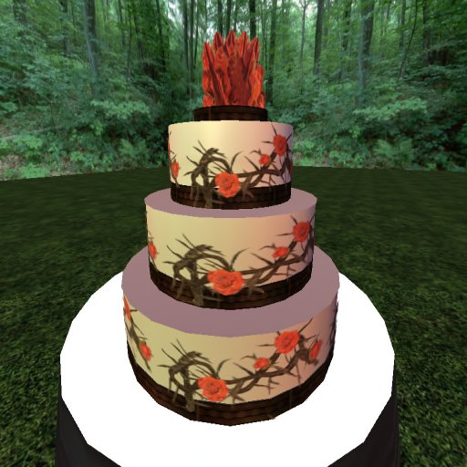 Gothic Wedding Cake - Red