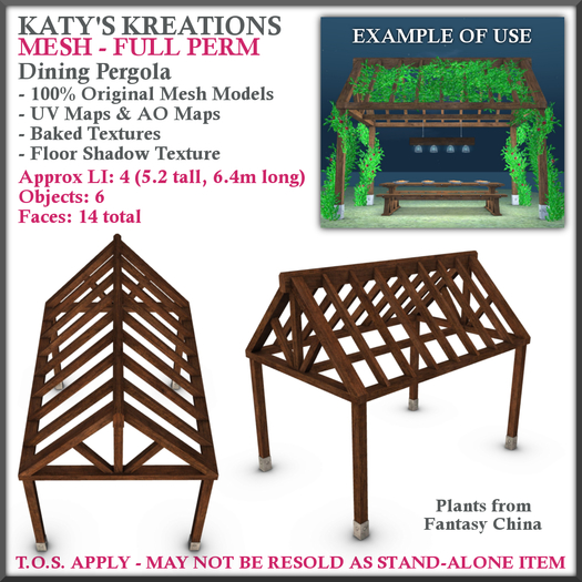 *KK* MESH Dining Pergola Vendor