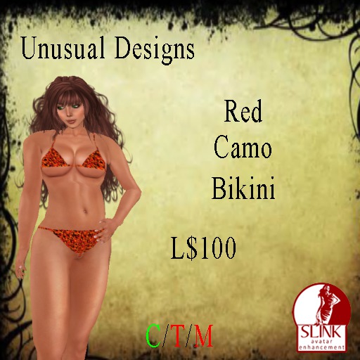 Red Camo Bikini Slink