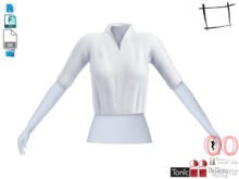 Dae Obj FBX Buttoned Up Short Sleeves Tucked In Shirt Maitreya, Slink, Belleza, Tonic, Ocacin Satndard