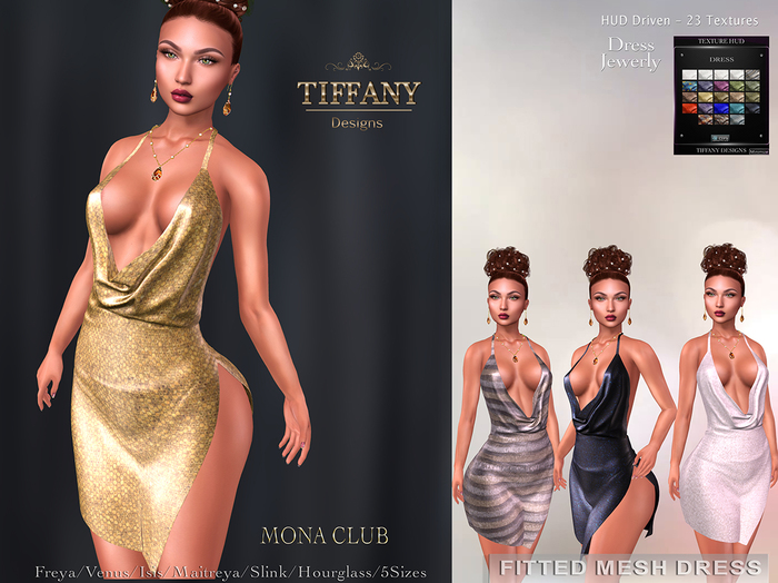 ::TD:: Mona Club Mesh Dress ~ 23 Models HUD