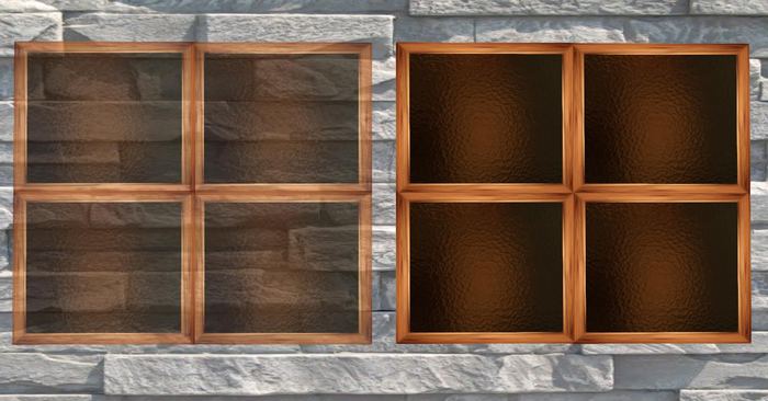2 CLEAR/SOLID CHESTNUT  FROSTED WINDOWS