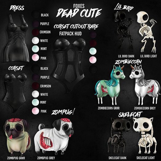 Foxes - Dead Cute - Corset - Mint [box]