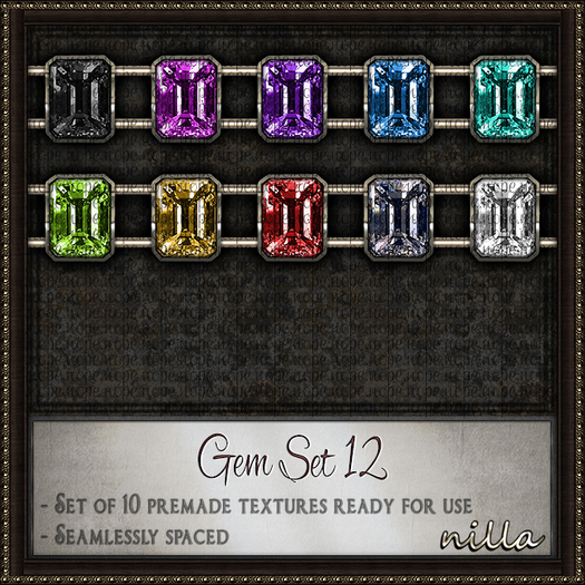 Second Life Marketplace - .:nilla:. - Gem Set 12