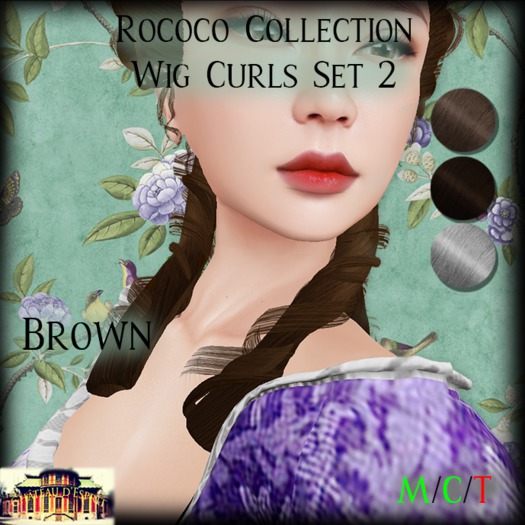 ~CdE~ Rococo Wig Curls Set 1 BROWN