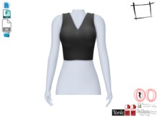 Dae Obj FBX V Neck Sleeveless Cropped Top Maitreya, Slink, Belleza, Tonic
