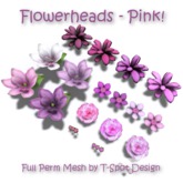 T-Spot Mesh - Flowerheads - Pink - Full Perm - LI=0.5