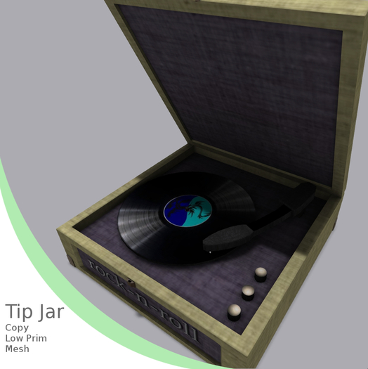 *SAM* Record Player Tip Jar Yellow RnR