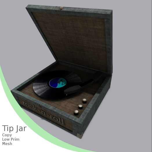 *SAM* Record Player Tip Jar Green RnR
