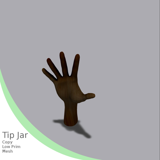 *SAM* Gimme a Hand Tip Jar  Dark