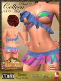 *Goddess* Colleen Mesh Mini Ruffle Outfit Denim & Plaid 9