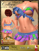 *Goddess* Colleen Mesh Mini Ruffle Outfit Denim & Plaid 8