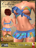 *Goddess* Colleen Mesh Mini Ruffle Outfit Denim & Plaid 6