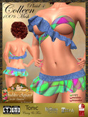 *Goddess* Colleen Mesh Mini Ruffle Outfit Denim & Plaid 4