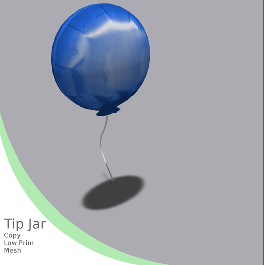 *SAM* Party Baloon Tip Jar Blue