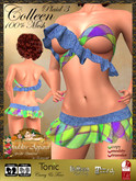 *Goddess* Colleen Mesh Mini Ruffle Outfit Denim & Plaid 3