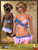 *Goddess* Jezebel Mesh Top & Mini Denim & Lilac