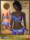 *Goddess* Jezebel Mesh Top & Mini Denim & Sapphire