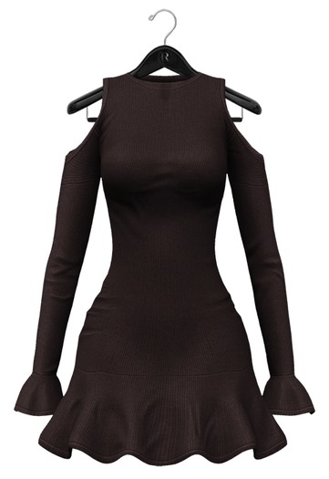RAMA.Prosk - Stephanie Ruffled Mini Dress 'Coffee'