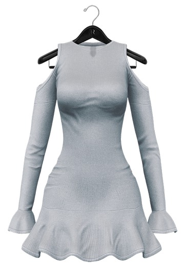 RAMA.Prosk - Stephanie Ruffled Mini Dress 'Iceberg'