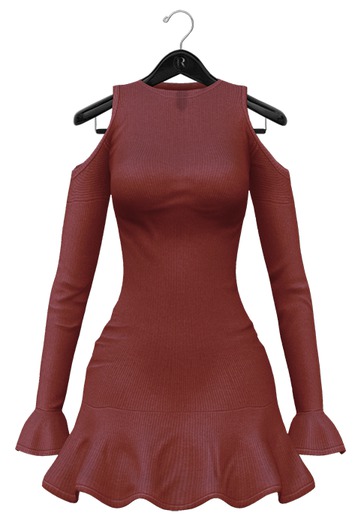 RAMA.Prosk - Stephanie Ruffled Mini Dress 'Marsala'
