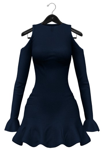 RAMA.Prosk - Stephanie Ruffled Mini Dress 'Moonlight'