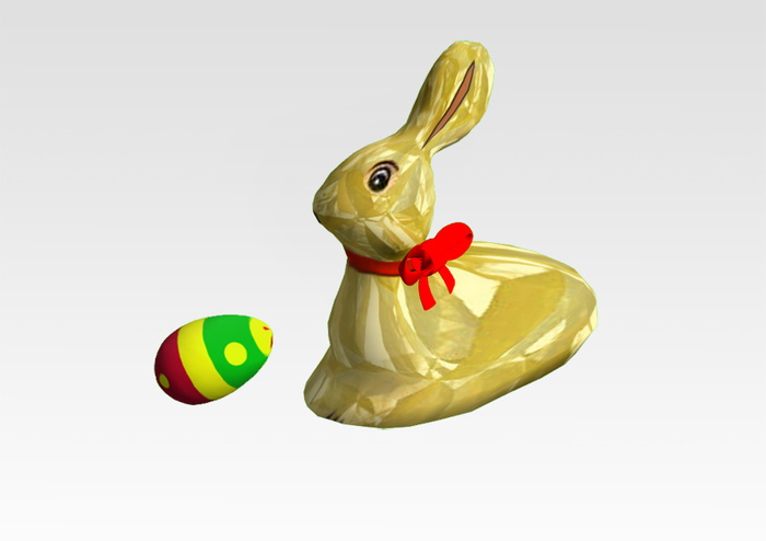 EASTER wrapped Chocolate Bunny & easter eggs