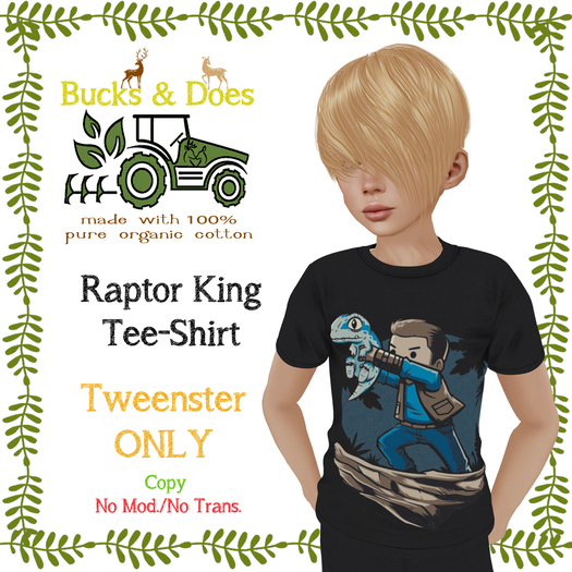 [Bucks & Does] Raptor king shirt - Tweenster