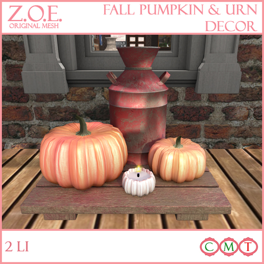 Z.O.E. Fall Pumpkin & Urn Decor