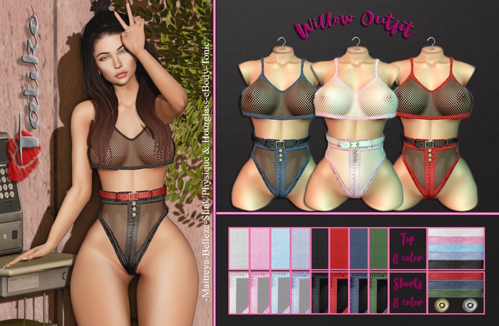 Tatiko - Willow Outfit  8 color HUD