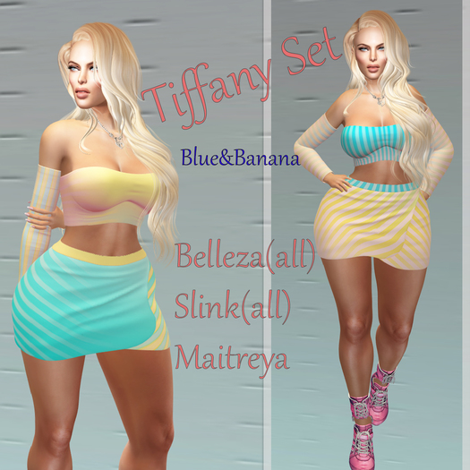 [M] Set Tiffany Blue&Banana