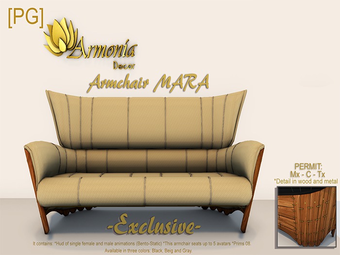 Armonia Decor [AD] Armchair Mara (S).BEIGE. BOX.
