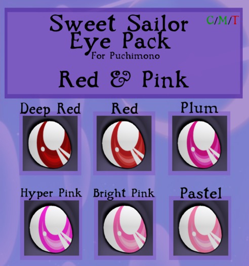 Sweet Sailor Eye Pack - Red&Pinks