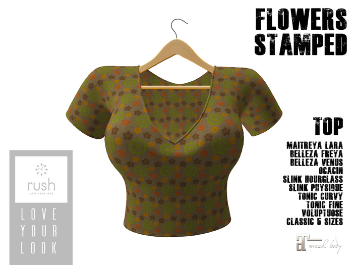 RUSH TOP Flowers Stamp