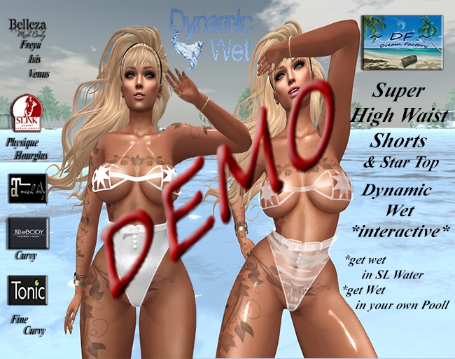 ~DF~DEMO Super High Waist Shorts Dynamic wet V2