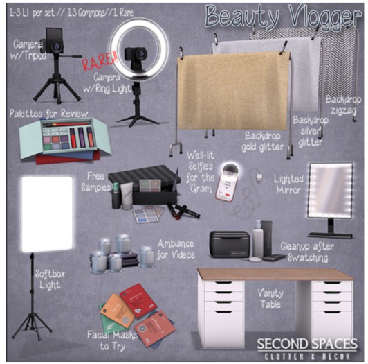 Second Spaces - Beauty Vlogger - backdrop - zigzag