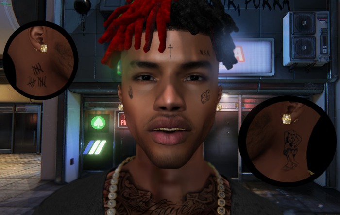 Gang Face + Neck Tattoos "Joker" [CATWA/OMEGA]