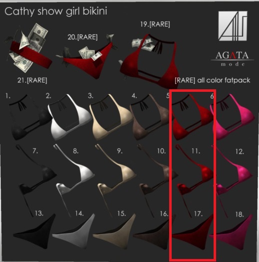 *AGATA* Cathy 5 - 11 - 17 SET RED MAITREYA